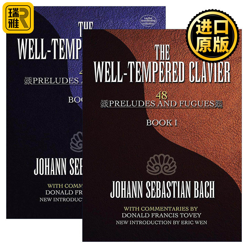 英文原版 The Well-Tempered Clavier 平均律钢琴曲集2册 48首序曲和赋格 巴赫 英文版 进口英语原版书籍