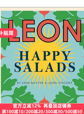 英文原版 Happy Leons Leon Happy Salads 莱昂的快乐沙拉 100多个沙拉食谱精装 英文版 进口英语原版书籍