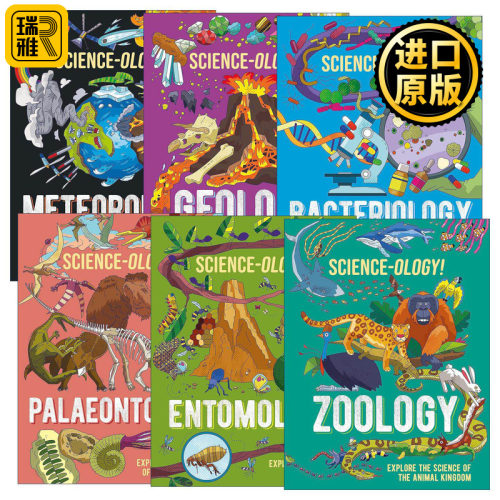 英文原版 Science-ology 科学系列6册 儿童科普百科绘本 地质学 动物学 古生物学 英文版 进口英语原版书籍