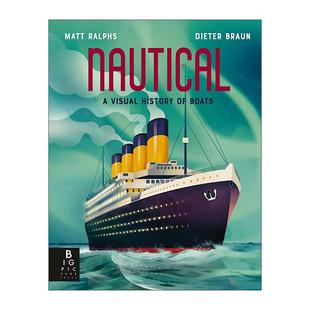 船舶 Nautical 英文原版 视觉历史 进口英语原版 Visual 英文版 书籍 History 儿童科普百科读物精装 Boats