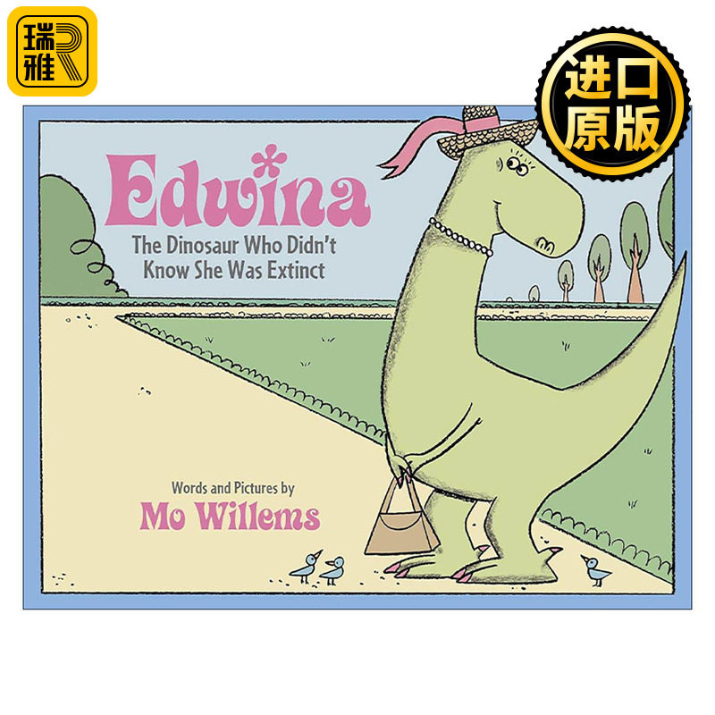 英文原版 Edwina the Dinosaur Who Didn't Know She Was Extinct 恐龙小姐不知道她已经灭绝了 绘本 英文版 进口英语原版书籍