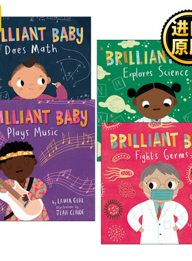 英文原版 Brilliant Baby Plays Music/Explores Science/Fights Germs/Does Math 聪明宝宝系列4册 英文版 进口英语原版书籍