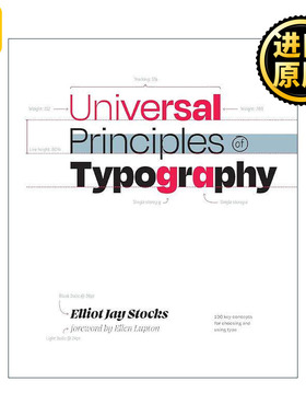 英文原版 Universal Principles of Typography 字体设计通用原则 图案标志设计参考精装 英文版 进口英语原版书籍
