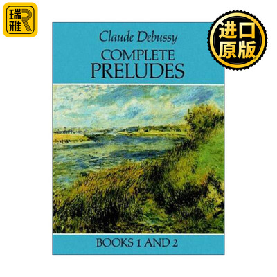英文原版 Complete Preludes  Books 1 and 2 克劳德·德彪西前奏曲全集 钢琴曲谱 含法语术语表 英文版 进口英语原版书籍