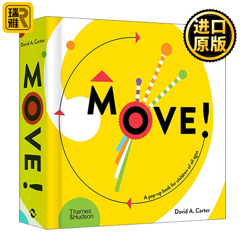 英文原版 Move 移动 立体书大师David A. Carter 会动的启蒙认知玩具书精装 英文版 进口英语原版书籍