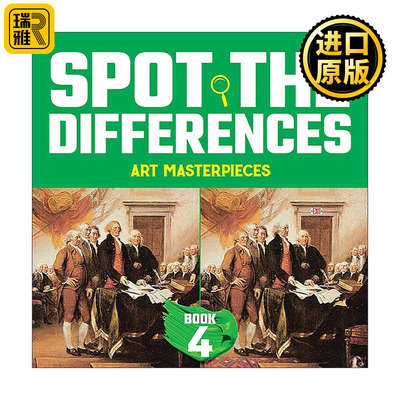 英文原版 Spot the Differences Art Masterpieces Book 4 找不同 艺术杰作 卷四 儿童绘画科普 益智游戏活动书 梵高 马奈
