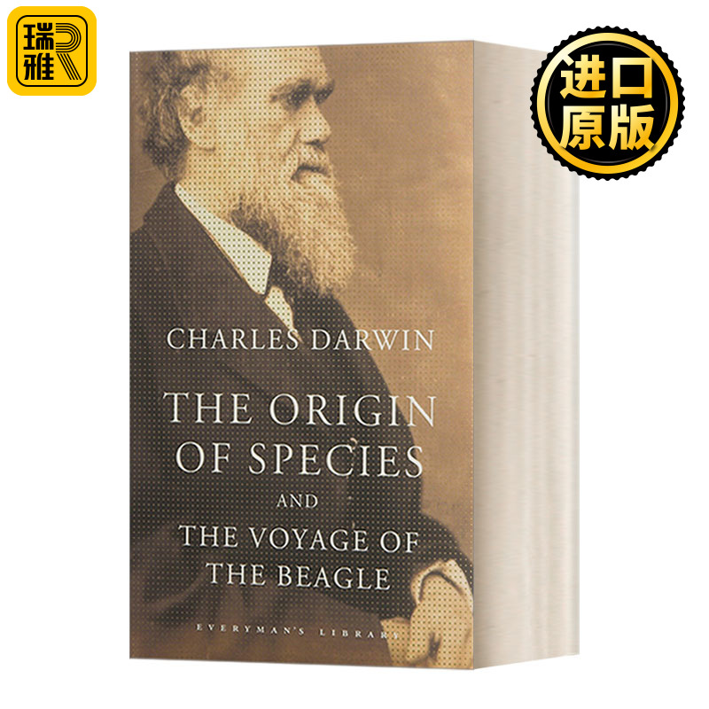 英文原版 The Origin of Species and the Voyage of the Beagle物种起源及乘小猎犬号环球航行查尔斯达尔文 Everyman精装收藏版