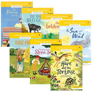 英语小读者分级阅读入门级7册 英文原版Usborne English Readers Starter Level The Golden Fish金鱼豌豆公主 儿童童话故事书