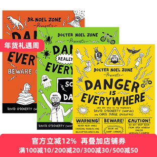胆小鬼日记系列3本套装 Danger Is Everywhere 危险无处不在 漫画绘本 David O'Doherty