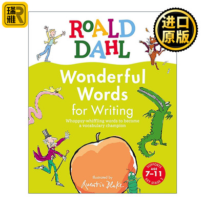 英文原版 Roald Dahl Wonderful Words for Writing 罗尔德?达尔写作妙词 儿童词汇活动手册 精装 英文版 进口英语原版书籍