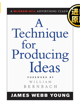 英文原版 A Technique for Producing Ideas 创意的生成 生产创意人的枕边书 修订版 詹姆斯·韦伯·扬 英文版 进口英语原版书籍