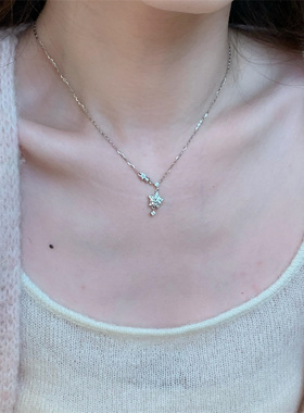 闪亮星星吊坠项链女个性百搭轻奢