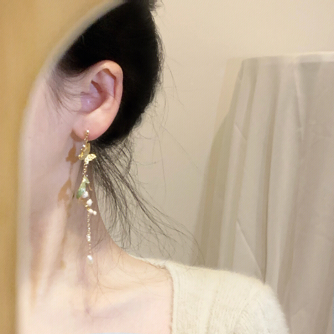 zoozmini风铃花朵长款吊坠耳环