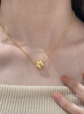 中古多巴胺彩色点钻星星项链