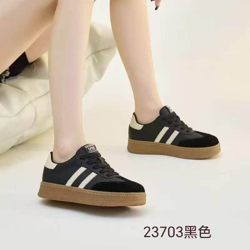 厚底真皮德训鞋女2026春夏透气网面运动休闲鞋学生轻便跑步阿甘鞋