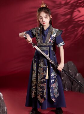 汉服女童夏装短袖薄款中国风古装