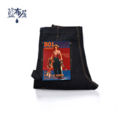 牛仔裤 新疆棉 蓝布屋16盎司重磅未脱浆原牛高腰双膝伐木工装 B01J