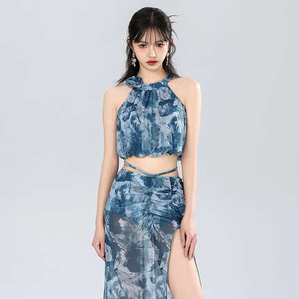 泳衣女分体三件套长裙性感海边度假绝美气质高级女孩2026新款泳装