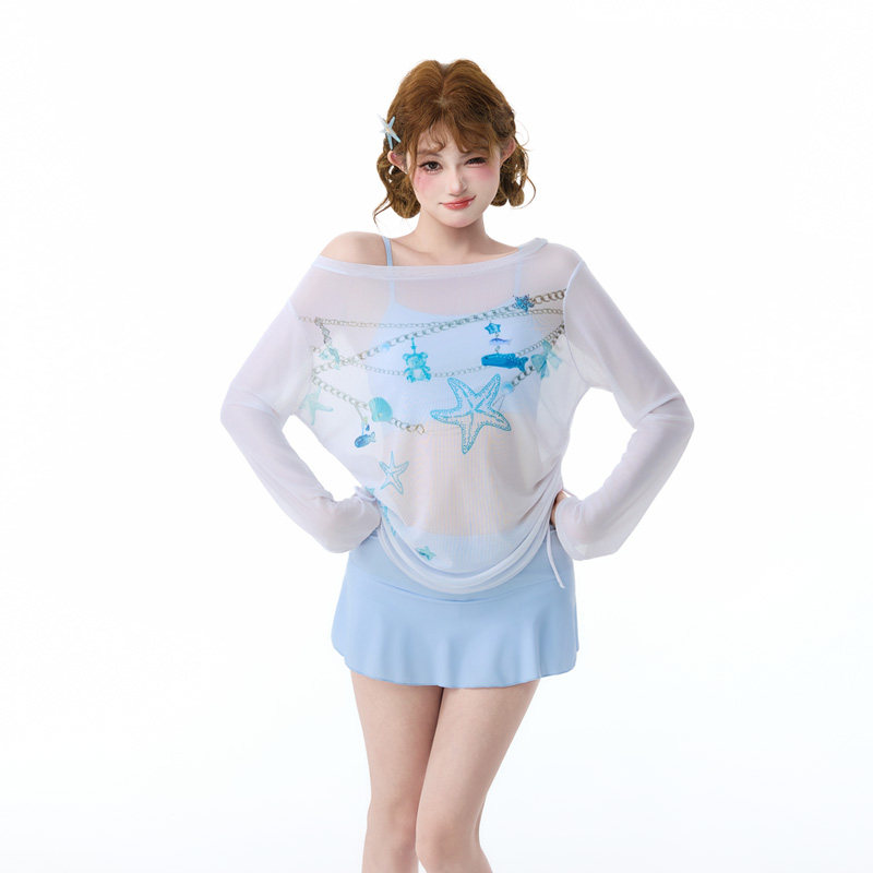 成人女分体比基尼三件套遮肚显瘦