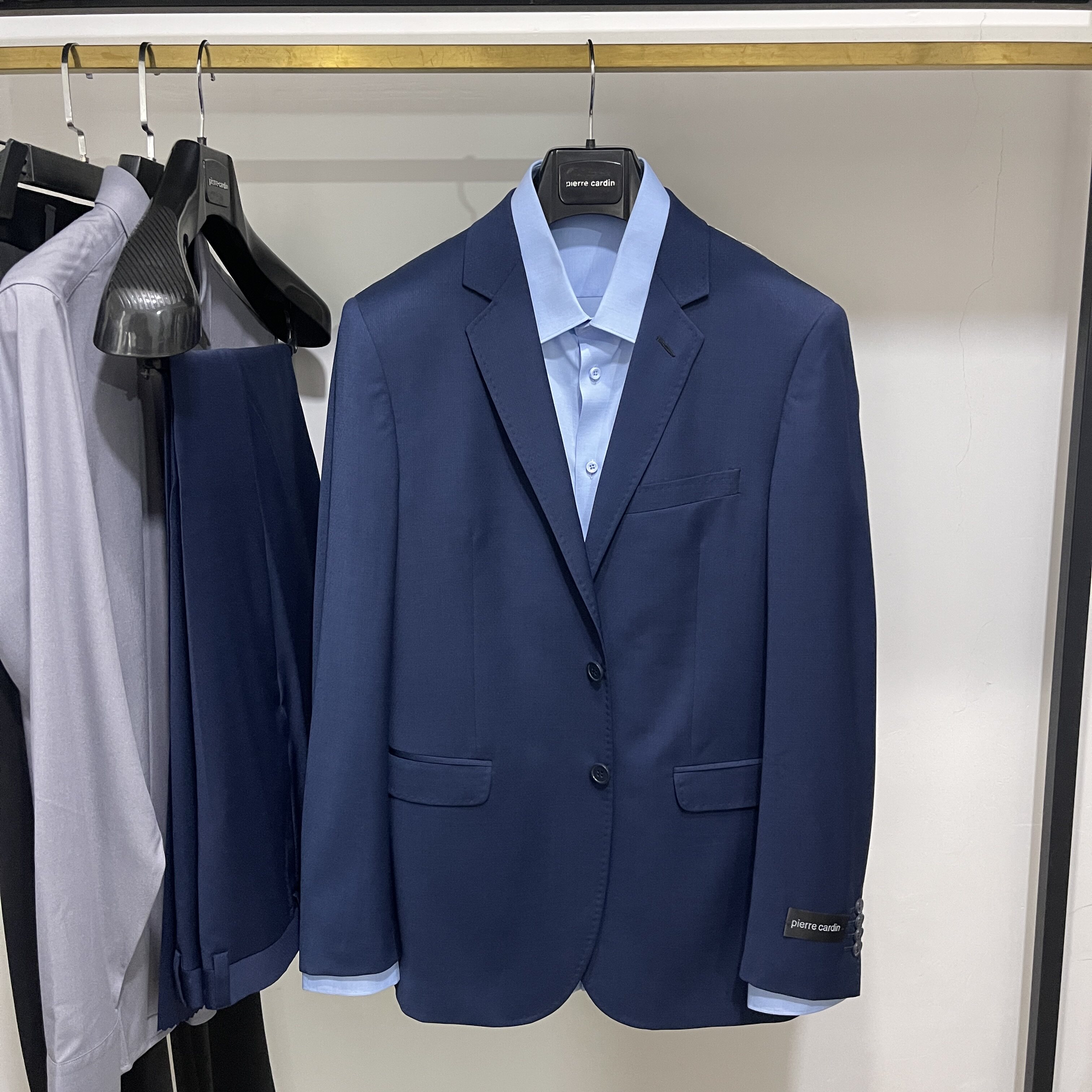 高品质 轻奢 精纺羊毛套西 皮尔卡丹专柜 春秋款男士西服套装