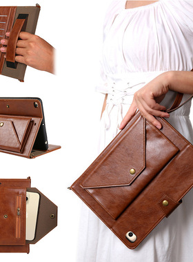 适用iPad mini5 2019 leather case wallet mini4 flip cover bag