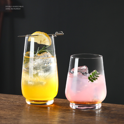 简约风透明底矮脚果汁杯餐厅小众设计冷饮杯玻璃杯咖啡杯莫吉托杯