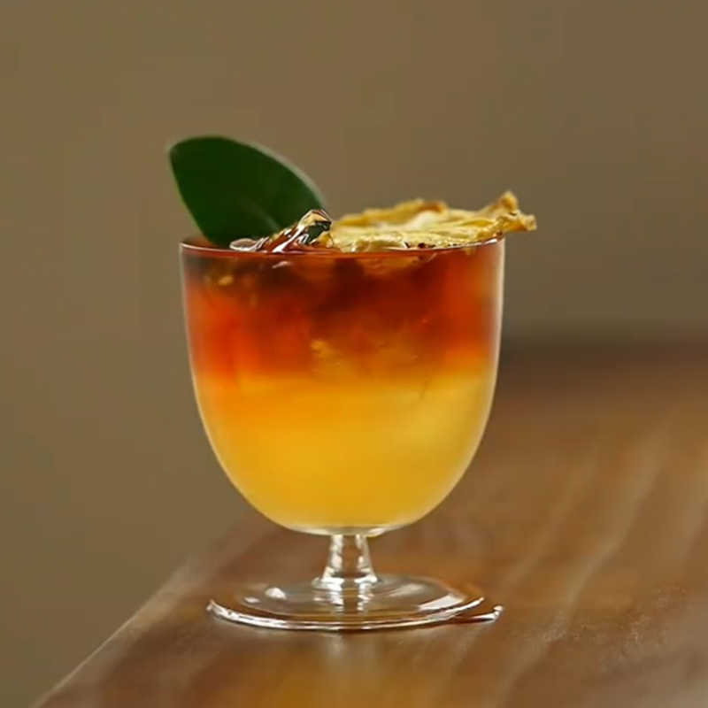 无铅水晶竖纹款矮脚310ml酒吧调酒鸡尾酒杯ins创意冰咖啡杯甜品杯