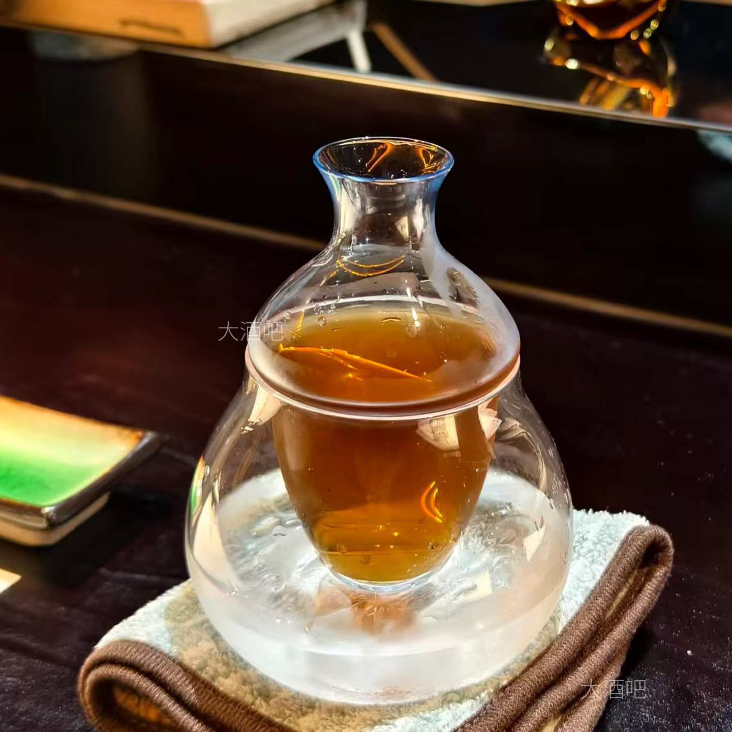 国风冰酒壶小酒杯鸡尾酒杯组合套装高颜值果酒杯白酒清酒杯温酒器