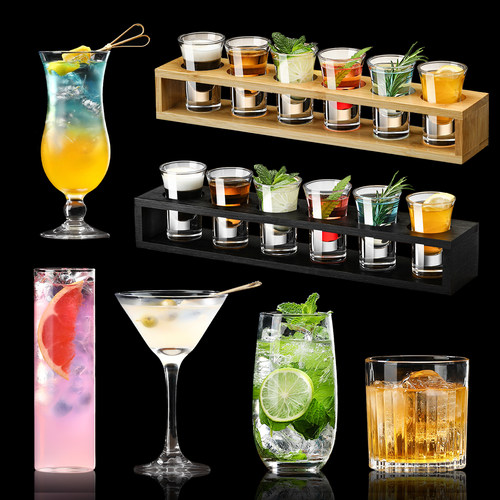 鸡尾酒一口杯调酒龙舌兰shot杯套装轰炸机杯子网红b52子弹杯酒杯