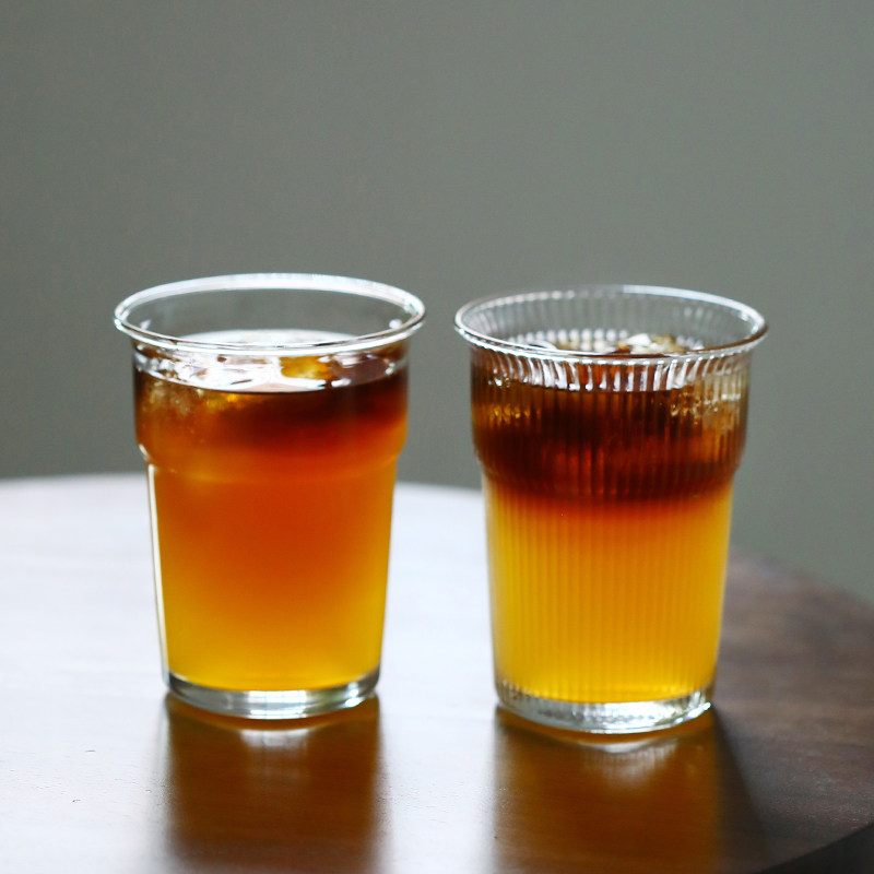 ins风网红大容量咖啡杯冰美式拿铁杯玻璃杯牛奶杯子果汁杯奶茶杯