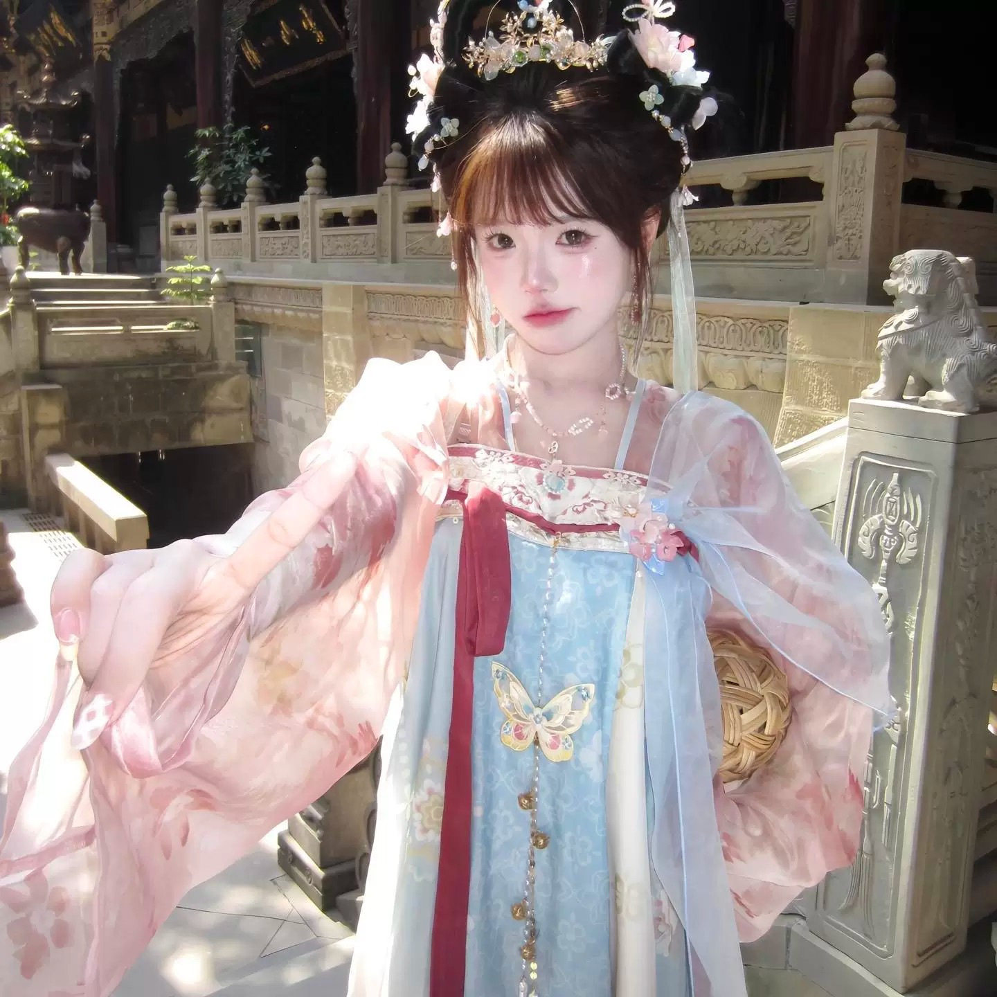 原创汉服女唐制齐胸襦裙古装小个子女生汉服日常仙气飘飘可爱女装