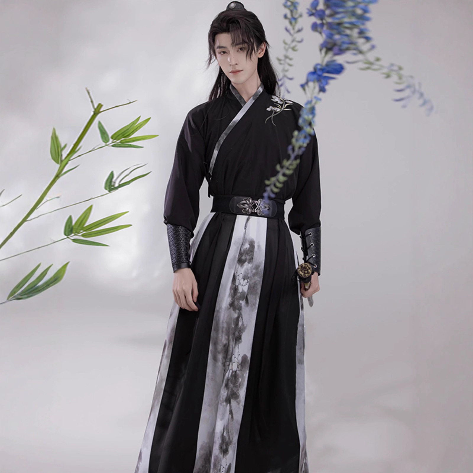 原创汉服男装2026新款成人加大码古装交领齐腰封套装学生日常班服