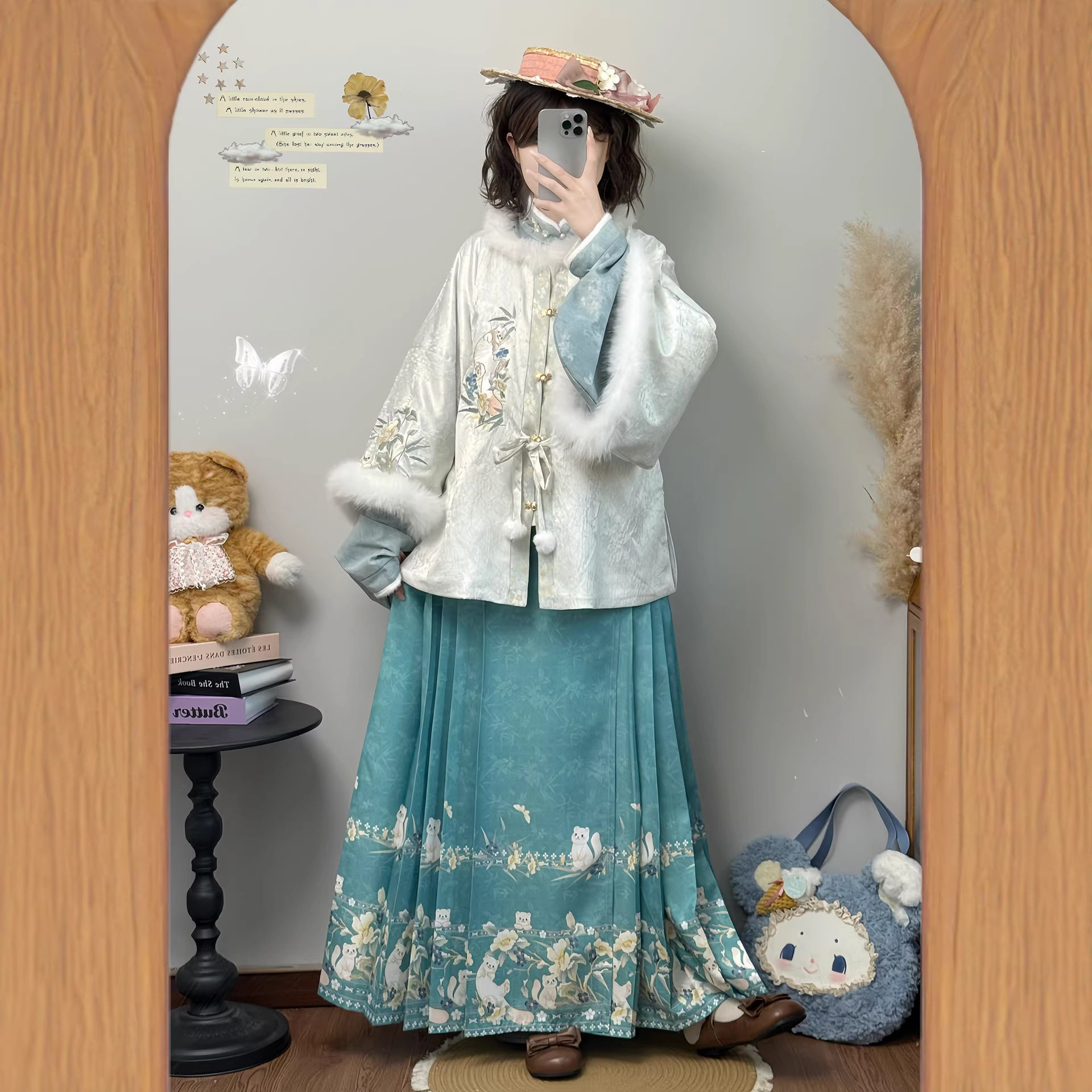 2026年新款原创雪宝宝汉服女明制圆领披袄对襟琵琶袖马面裙秋冬,女装/女士精品,汉服套装,淘宝优惠券,粉丝福利购,淘宝优惠卷