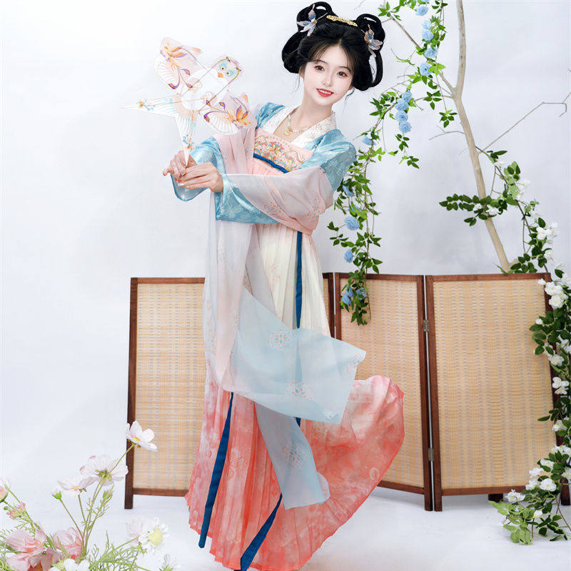 原创汉服女2026新款齐胸破裙套装日常唐制宫廷复古薄款仙女闺蜜款