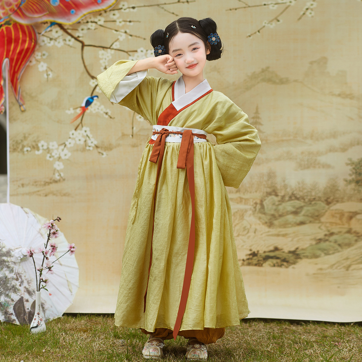 原创女童国风汉服2026新款改良交领唐风儿童超仙飘逸日常演出服装
