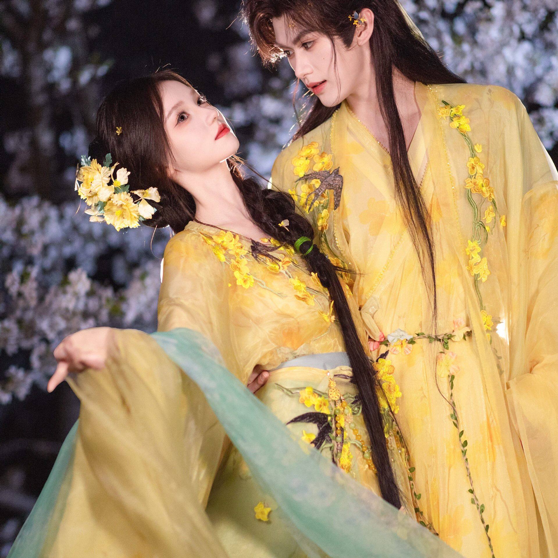 正版原创汉服2026新款绣花魏晋南北朝踏青花朝节花神男女情侣古装