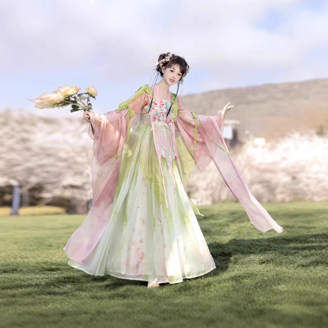 【桃溪蝶语】原创汉服女齐胸唐制汉元素飘逸刺绣仙女春秋日常超仙,女装/女士精品,汉服套装,淘宝优惠券,粉丝福利购,淘宝优惠卷