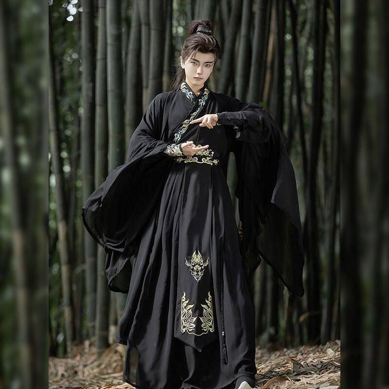 原创魏晋风汉服2026新款绣花大袖衫古风仙气飘逸书生公子日常古装