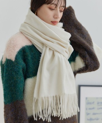 秋冬纯色素色日系男女围巾