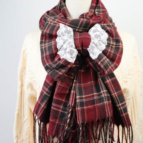 秋冬日系保暖围巾披肩