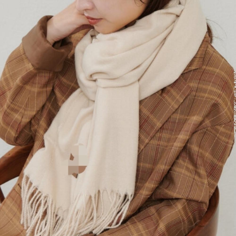 围巾纯色仿羊绒加大K家尾货日本单披巾披肩百搭通勤男女秋冬保暖