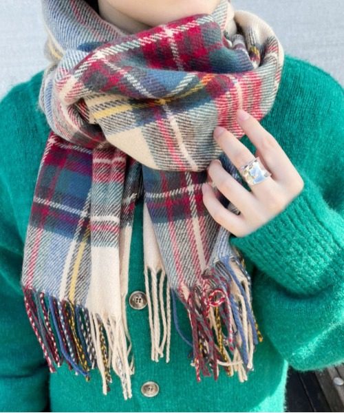 格子围巾披巾冬季日本单长方形流苏男女仿羊绒保暖情侣日系包邮