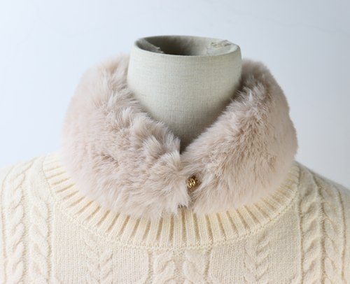 秋冬小毛绒日系保暖围巾围脖吸扣