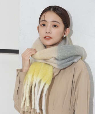 冬季格子方块日系女清仓围巾