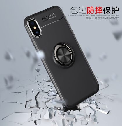 适用iphone苹果5/5s/SE/6/6s/7/8/X手机壳plus保护套防摔指环支架