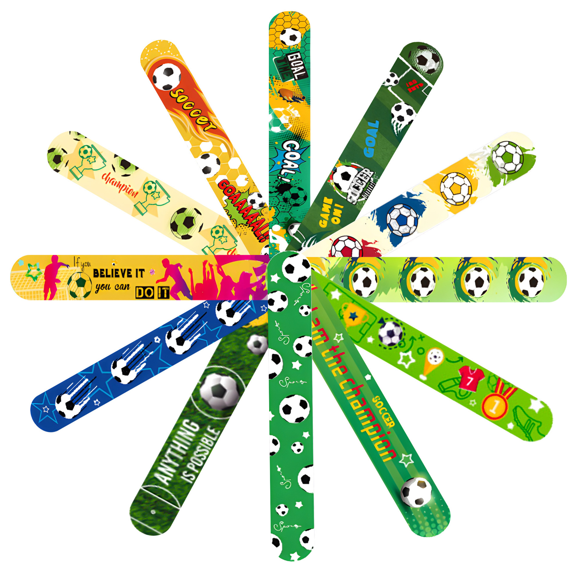 足球主题卡通啪啪圈手环