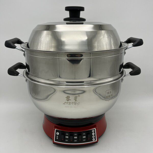 黎星大锅头多功能不锈钢加厚加深电热锅 电蒸锅电涮锅煮面锅28-42