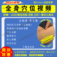 中医经络穴位自学讲解教程针灸艾灸疗法精准取穴推拿按摩培训全集