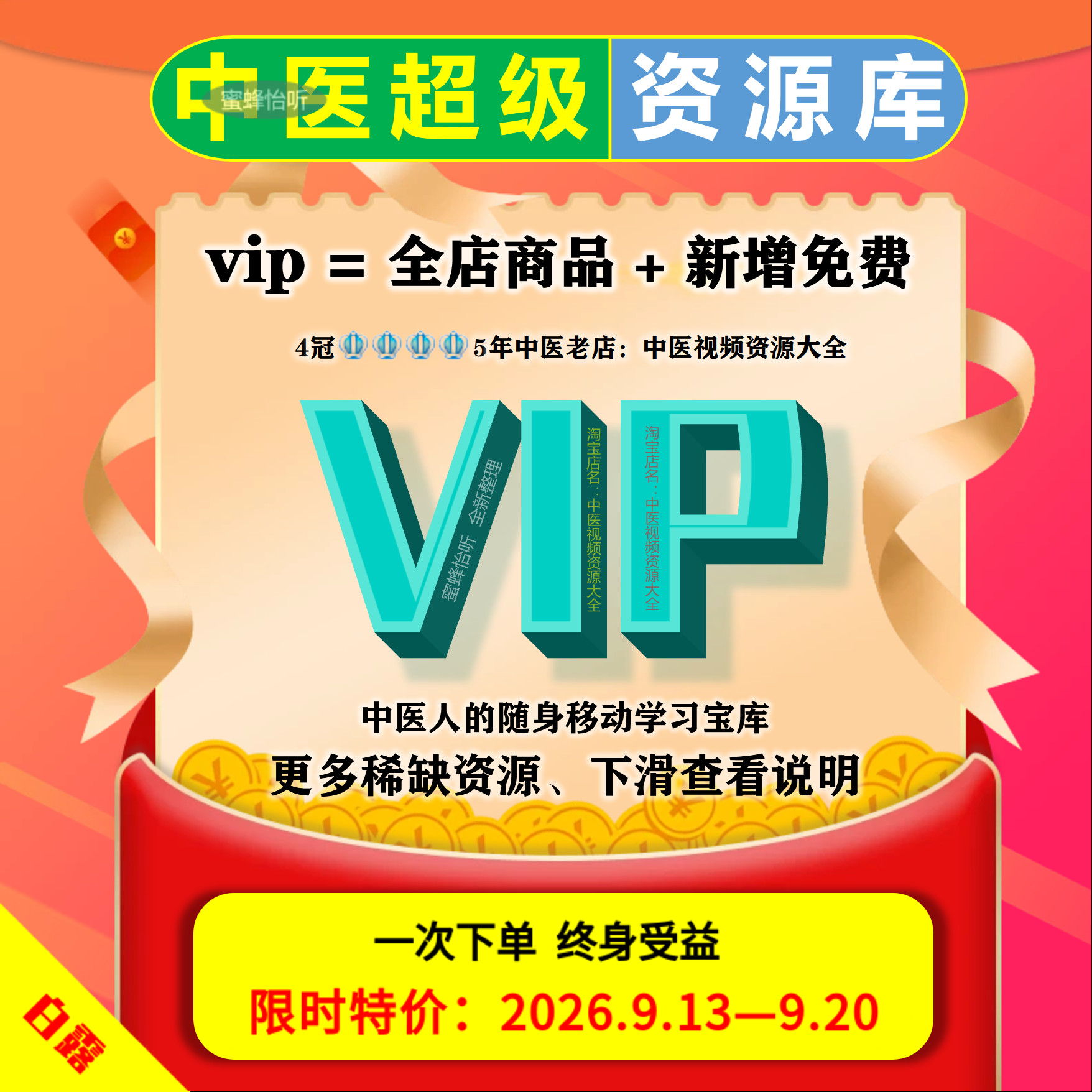 中医视频资源大全套涵盖资料教程及培训课程 店铺会员vip永享全部图片