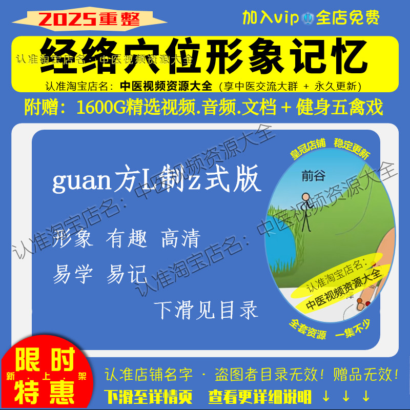 中医经络穴位快速记忆形象生动视频讲解10秒速记零基础入门精通